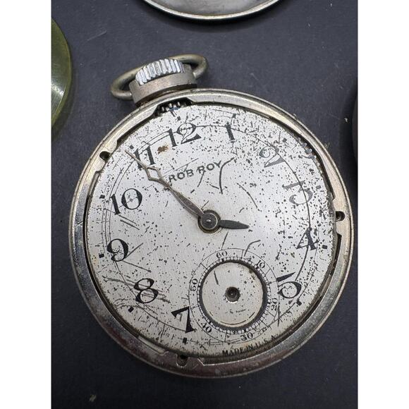 Lot Of Antique 2 Pocket Watches Movement & Cases Parts Rob Roy St. Regis - Picture 2 of 16